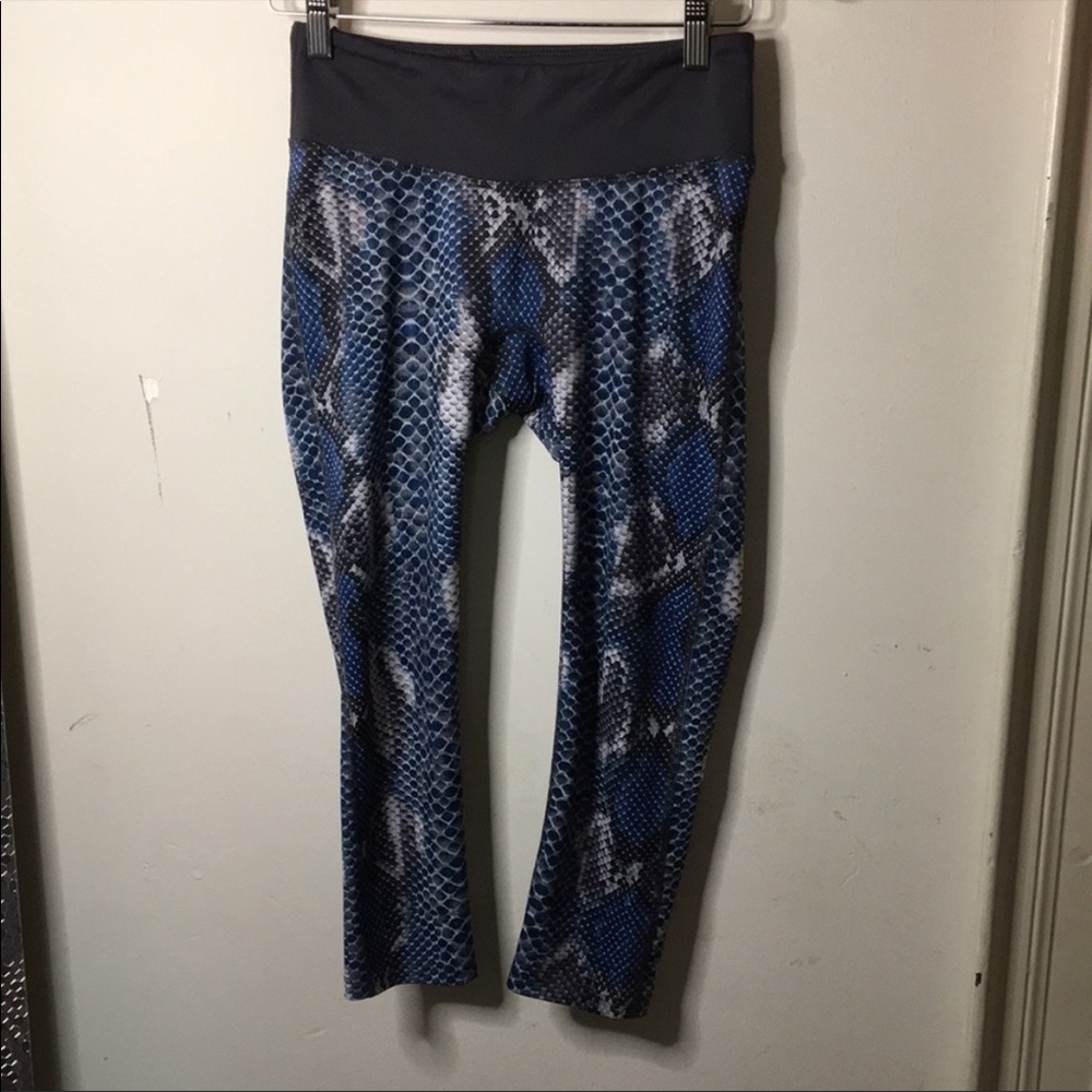 Prismcolor Size S Blue Snakeprint Workout Leggings